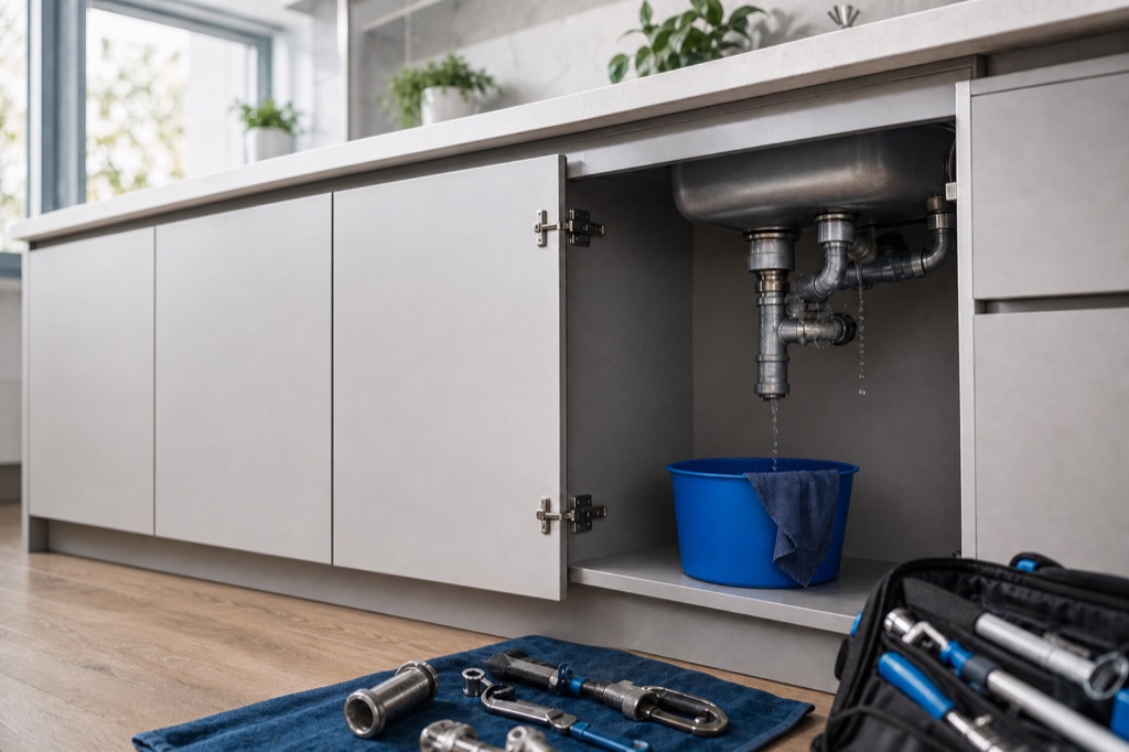 Dépannage plomberie Clim360 : intervention sur une fuite sous évier